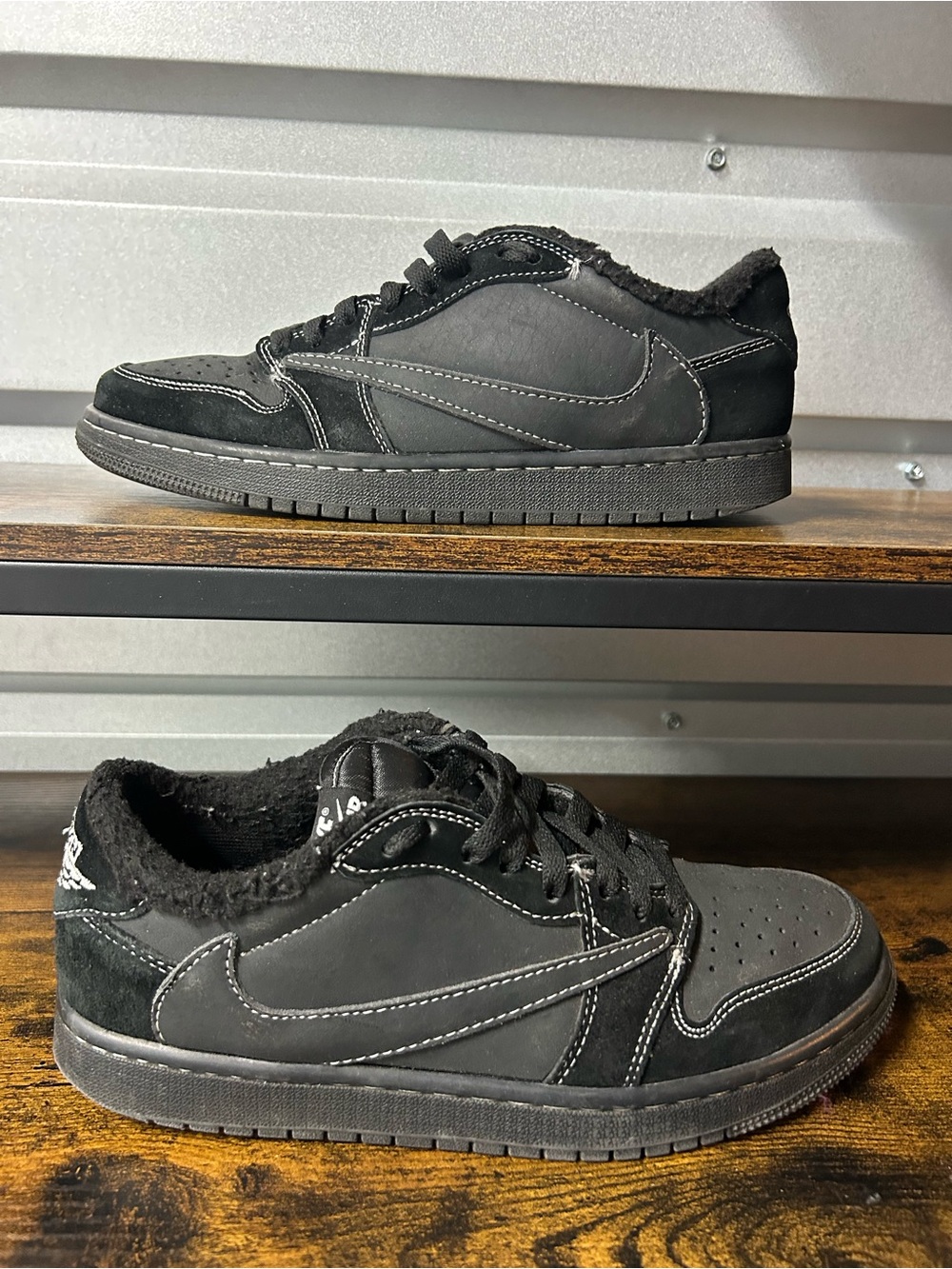 Travis Scott x Air Jordan 1 Retro Low OG SP 'Black Phantom' Mens Sz 9